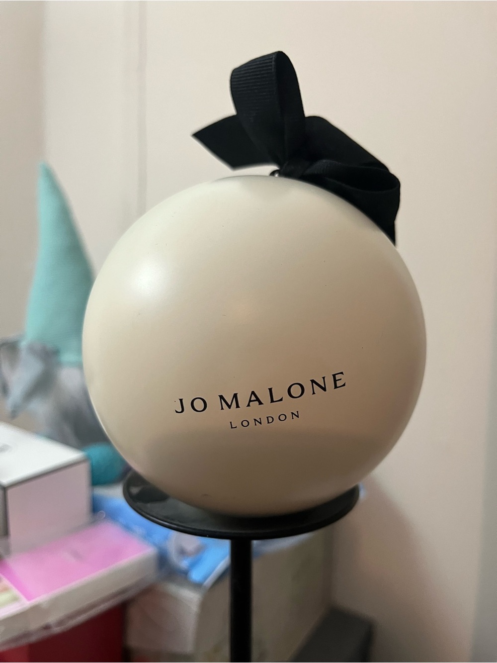 Jo Malone Cream Ornament with Black Ribbon